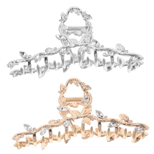 Vaguelly 2 Stück Teiliges Metall-haarspangen mit Eleganter Blattform Langlebige Legierung Stilvolle Haarklammern für Damen Vielseitig Einsetzbar für Alltag und Besondere Anlässe Modische von Vaguelly