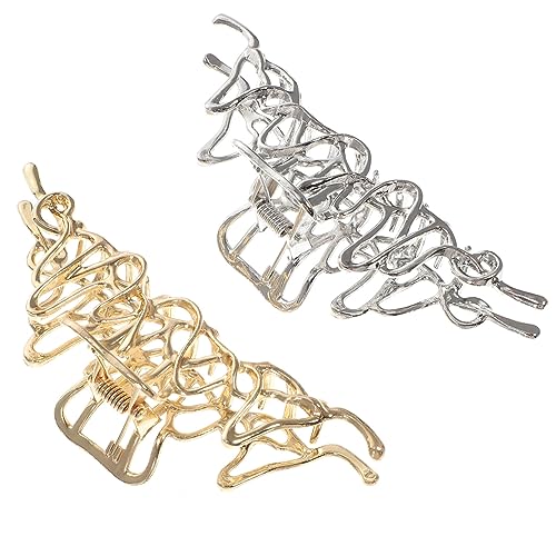 Vaguelly 2 Stück Teiliges Unregelmäßige Haarspangen Langlebige Metall Klauenclips Rutschfeste Haarklammern für Damen Modisches Haarstyling Stabiler Elegant und Vielseitig von Vaguelly