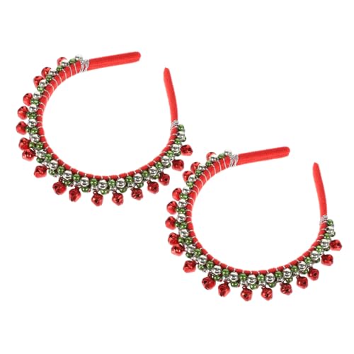 Vaguelly 2 Stück Teiliges Weihnachts Headband mit Farbigen Glocken Strapazierfähiges Material Festlicher Haarschmuck für Damen für Weihnachtsfeiern und Feiertagsdekoration von Vaguelly