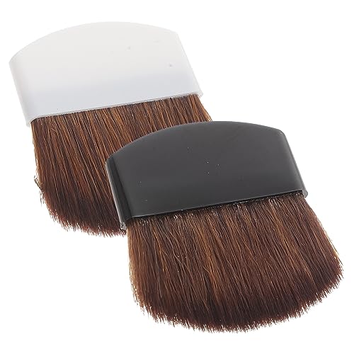 Vaguelly 2 Stück Tragbare Professionelle Make up Pinsel Rougepinsel Und Foundation Pinsel Weich Dicht Für Jedes Make up Weiß Und Schwarz Für Reisen Und Kosmetik Organizer von Vaguelly