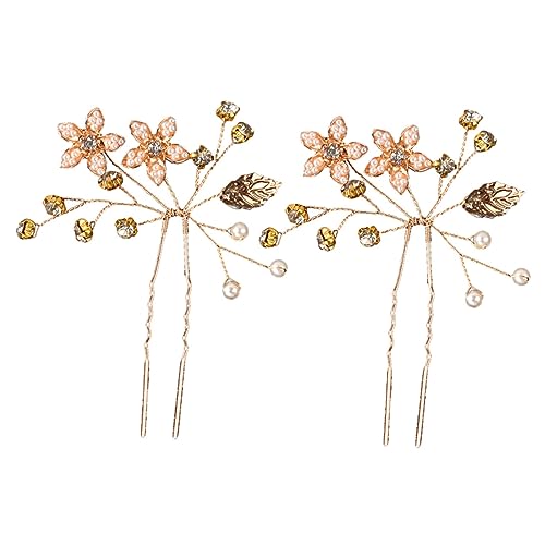 Vaguelly 2 Stück Vintage U Förmige Haarnadeln für Damen Goldfarbene Haarforken mit Blütenmotiv Rutschfeste Hochzeits und Party Haarschmuck Accessoires für Mädchen Vaguelly 2 Stück Vintage U Förmige Haarnadeln für Damen Goldfarbene Haarforken mit Blütenmotiv Rutschfeste Hochzeits und Party Haarschmuck Accessoires für Mädchen von Vaguelly
