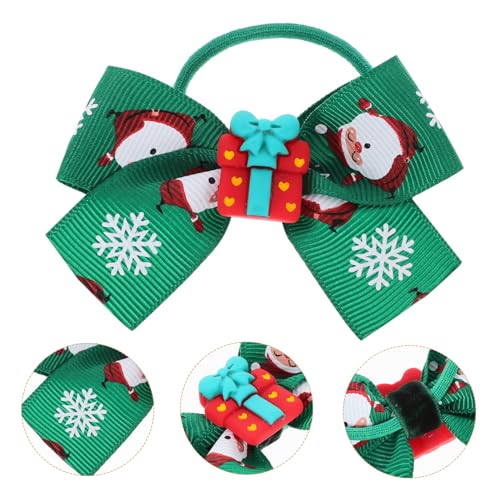 Vaguelly 2 Stück Weihnachtliche Haargummis mit Süßem Schleifen Design Teiliges Elastische Ponytail Halter für Frauen Festlicher Haarschmuck mit Grünem Weihnachtsmuster für Partys und von Vaguelly