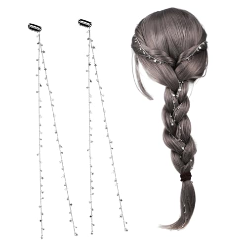 Vaguelly 2 Stücke Stern Haar Kette Haar Clip Flechten Kette Für Frauen Quaste Mode Zöpfe Vaguelly 2 Stücke Stern Haar Kette Haar Clip Flechten Kette Für Frauen Quaste Mode Zöpfe von Vaguelly