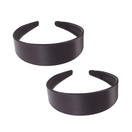 Vaguelly 2 Stücke haarband weihnachten haarreif weihnachten Club-Haarband Cosplay Haarband Spa-Stirnband Haarnadel Trendy haarschmuck halstuch damen Haarreiber Elegantes Stirnband Black von Vaguelly