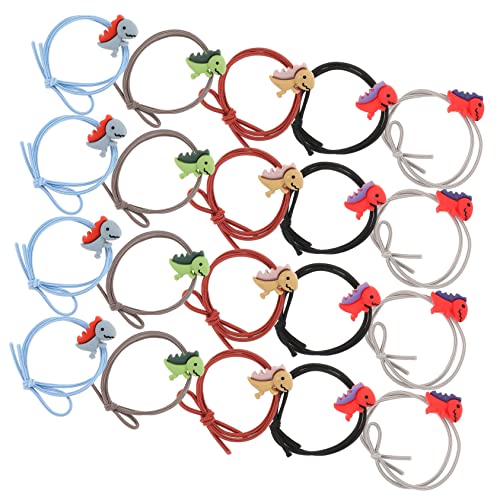 Vaguelly 20stücke Haarseil Mit Cartoon-tiermotiven Tierhaargummis Für Junge Mädchen Haargummis Für Mädchen Elastische Haargummis Pferdeschwanzhalter Süße Haar-accessoires Mit Dinosauriermot von Vaguelly