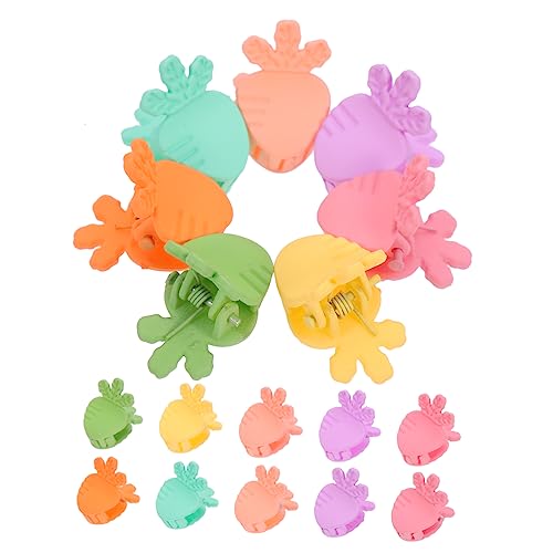 Vaguelly 20 Stück Kleine Haarklammern Haarklammern Karotten Design Bunte Mini Haarspangen Niedliche Haaraccessoires für Mädchen Süße Haarclips für Alltag und Festtage von Vaguelly