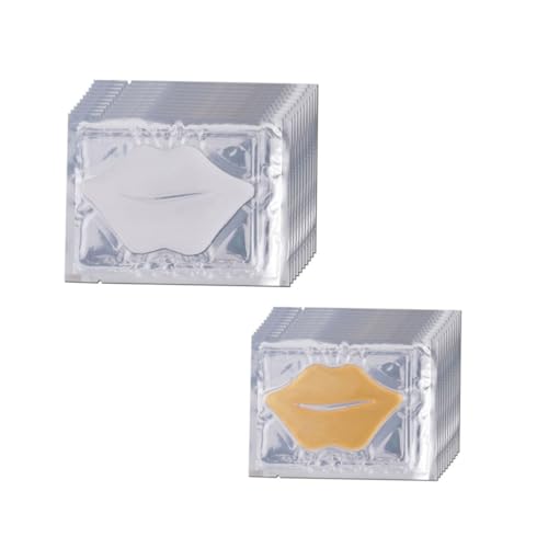 Vaguelly 20 Stück Kollagen Lippenmaske Pads für Frauen Feuchtigkeitsspendend Anti aging Pflegend Glättend Leichte Tragbare Lippenpflege für Glatte und Geschmeidige Lippen von Vaguelly