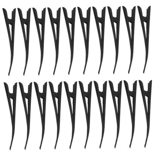 Vaguelly 20 Stück Teiliges Damen Haarclips Matte Schwarze Metall Alligator Clips mit Spitzem Design für Zuverlässigen Sitz Stilvolle Haaraccessoires für DIY Frisuren und Vielseitige Anlässe von Vaguelly