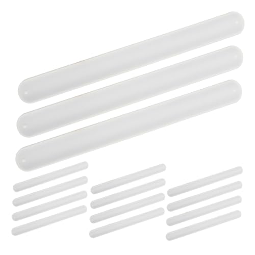 Vaguelly 20 Stück Weiße DIY Silikon-snap-armbänder für Blanko Slap Wristbands zum Bemalen Kreative Bastelarmbänder für Party-giveaways Halloween Weihnachtskorb-füller von Vaguelly