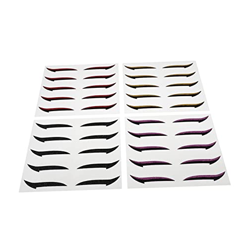 Vaguelly 20paare Wiederverwendbare Lidschatten Aufkleber Selbstklebende Augen Make-up Eyeliner Sticker Farben von Vaguelly