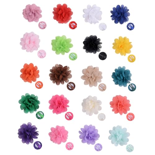 Vaguelly 20stücke Haarspangen Für Mädchen Mit Chiffonblumen Alligator Haar Clips Haarschmuck Für Kleinkinder Und Frauen Haarspangen Mit Kleinen Blumen Für Blumenmädchen von Vaguelly