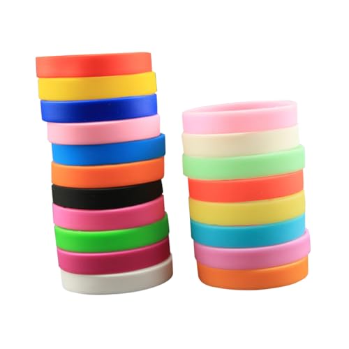 Vaguelly 25stücke Silikonarmbänder Für Junge Mädchen in Gemischten Farben Leicht Anzuziehen Für Sport Und Party-zubehör von Vaguelly