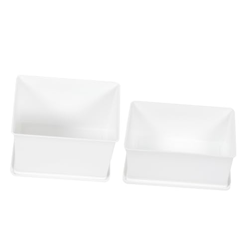 Vaguelly 2Er-Box Desktop-Aufbewahrungsbox Lebensmittelbehälter mit Deckel isoliert schreintischorganizer schreibtisch organiser Aufbewahrungsboxen Schlafzimmer-Desktop-Organizer Plastik von Vaguelly