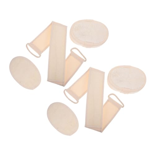 Vaguelly 2sätze Exfolierende Luffa-badetücher Natürliche Peeling-handtücher Für Sanfte Hautreinigung in Beige Für Entspannendes Badeerlebnis von Vaguelly