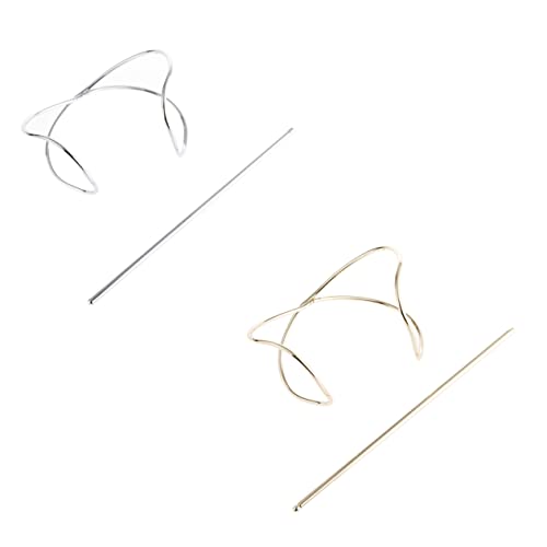 Vaguelly 2sätze Haarstäbe Für Frauen Chignon Pins Aus Legierung Haarnadel Sticks Für Chignon Glatte Kanten Geeignet Für Damen Haarzubehör Ohne Beschädigung von Vaguelly