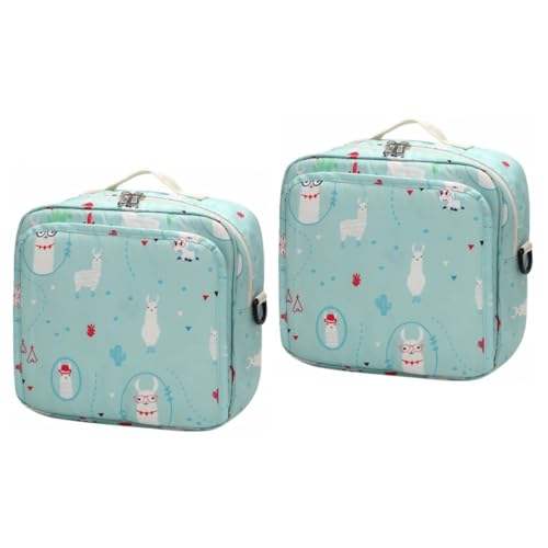 Vaguelly 2St Wickeltasche Reise-Organizer-Taschen Tragetaschen-Organizer Aufbewahrungstasche Handtaschen Cartoon-Windel-Aufbewahrungsbehälter Babywindeltasche Windeln Container von Vaguelly