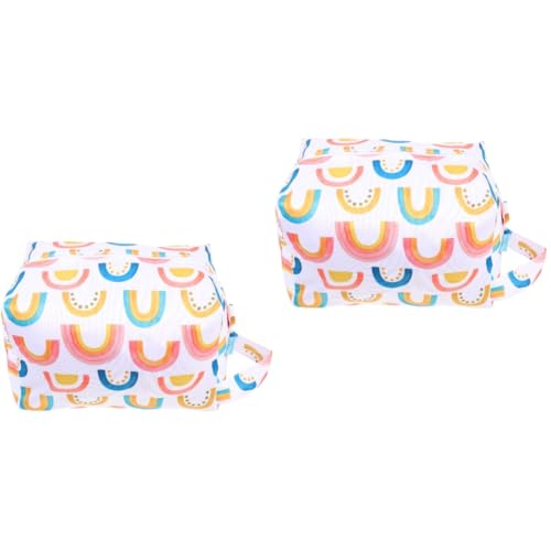 Vaguelly 2St Wickeltasche windelbeutel Diaper Bag Sack -Windel-Veranstalter babysack müTZE Windelbehälter gemusterte Tasche wasserdichtes Pul-Tuch Colorful von Vaguelly