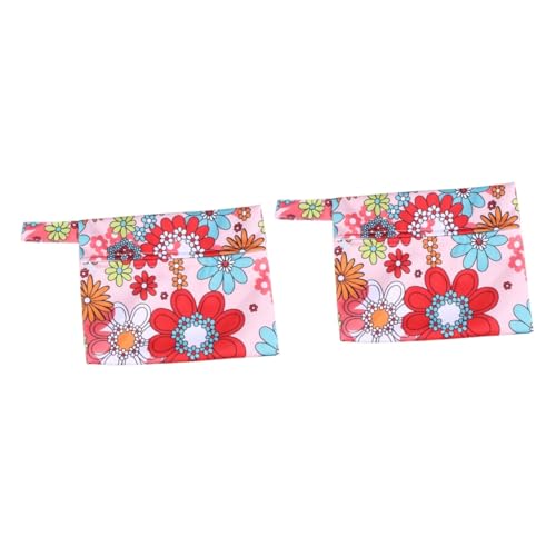 Vaguelly 2St Windeltasche mit Reißverschluss nasse trockene Wickeltasche kleine Windeltasche Damenbindenbeutel Diaper Bag Washable Diaper Bag Outdoor-Windeltasche kleine Wickeltasche von Vaguelly