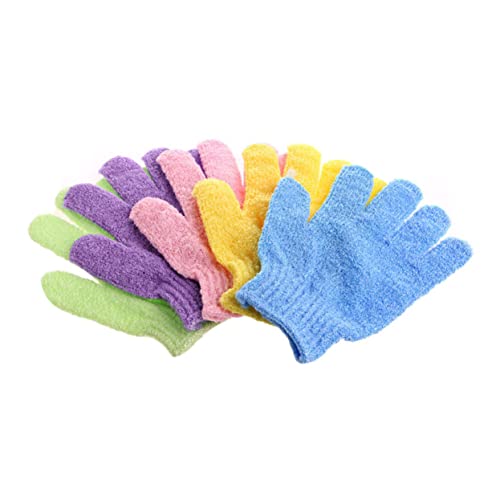 Vaguelly 2stücke Dusch Peeling Badehandschuhe Aus Nylon Körpepeeling Handschuhe Peeling Duschhandschuhe Für Männer Frauen Und Junge Mädchen Grün Mit Kordel Zum Aufhängen von Vaguelly