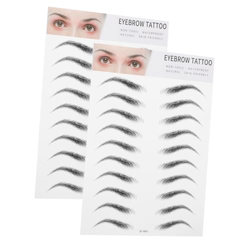 Vaguelly 2Stücke Imitation Augenbrauen Aufkleber Haarähnliche Augenbrauen Transfer Sticker Für Männer Und Augenbrauen Werkzeug Für Einfaches Styling Und Formgebung von Vaguelly
