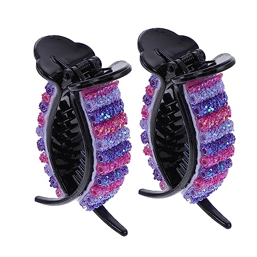 Vaguelly 2stücke Haarspange Mit Strass Haarklammer Für Mitteldickes Dichtes Haar Bunte Alligator-haarspangen Kieferklammer Für Mädchen Und Frauen Geeignet Für Partys Zeremonien Und von Vaguelly