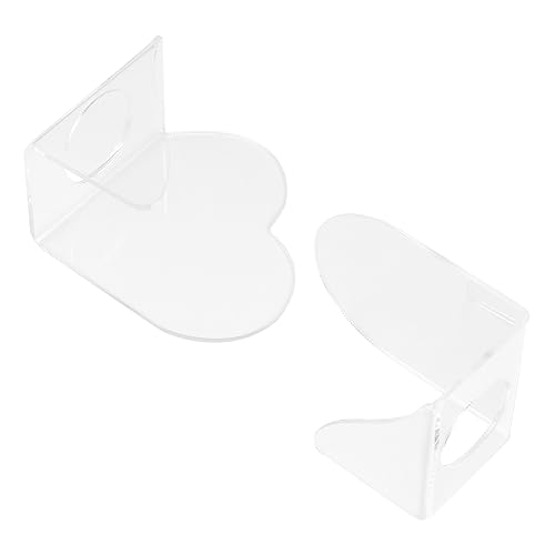 Vaguelly 2stücke Transparent Make-up Paletten Gerät Für Foundation Lidschatten Cremes Pulver Ergonomisch Mischen Kosmetiktasche Passend Leicht von Vaguelly