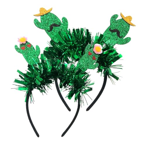 Vaguelly 2stücke Grüne Stirnbänder Aus Hochwertigen Materialien Kreativer Haarreif Für Cosplay Und Party Langlebiges Haarschmuck von Vaguelly