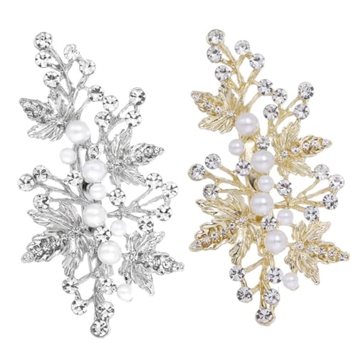 Vaguelly 2stücke Perlen Haarnadeln Mit Strass Design Für Damen Haar Zubehör Für Hochzeit Geburtstag Feiertage Und Besondere Anlässe von Vaguelly