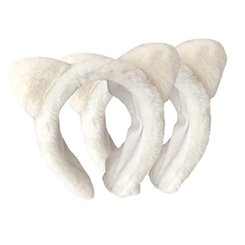 Vaguelly 2stücke Plüsch-haarreif Mit Katzenohren-dekor Wasch-stirnband Für Gesicht Und Spa Schickes Damen-haarband Angenehmes Tragegefühl Praktisch Für Make-up Und Kosmetik von Vaguelly