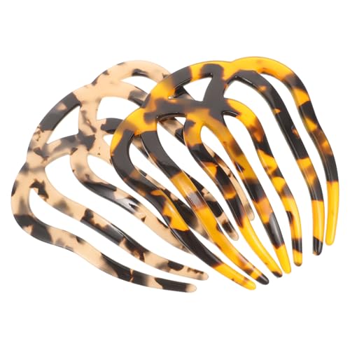 Vaguelly 2stücke Mehrzweck Haarkämme Kreative Haarreiter Mit Zähnen Leopard Muster Haaraccessoires Für Frauen Und Mädchen von Vaguelly