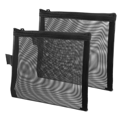 Vaguelly 2stücke Mesh Kosmetiktaschen Nylon Kleine Make-up Taschen Für Und Toilettenartikel Transparente Aufbewahrungstaschen Für Damen Und von Vaguelly