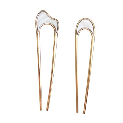 Vaguelly 2stücke Metall Haarstab U-förmige Haarnadel Aus Metall Für Frauen Haaraccessoire Haargabel Für Haarknotenmacher Und Frisurenstyling von Vaguelly