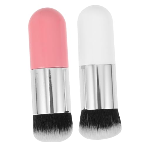 Vaguelly 2stücke Pinselset Mit Lockeren Puder Und Foundation-pinseln Flauschige Synthetische Für Perfektes Make-up Für Flüssig Und Puderprodukte Für Damen Und Professionelle von Vaguelly