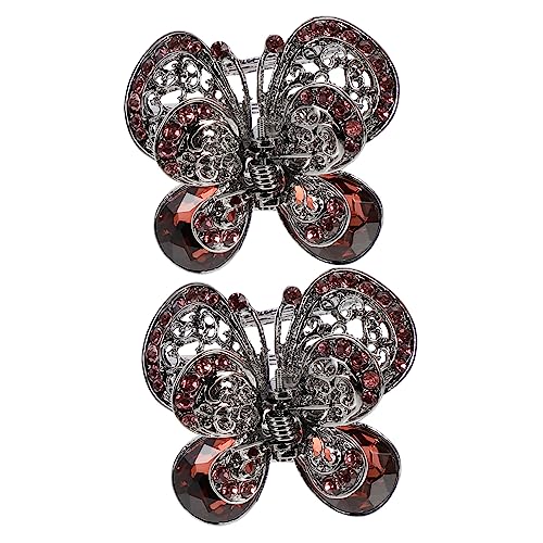 Vaguelly 2stücke Haarklammer Mit Strass-design Party-haarklammer Strass-haarklammer Haarnadeln Für Frauen Modisches Haar-accessoire von Vaguelly