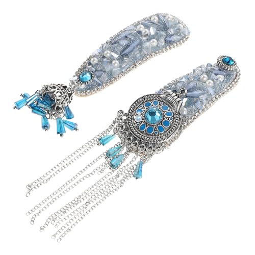 Vaguelly 2stücke Strass-haarspangen Für Damen Mit Schmucksteinen Funkelnde Haarschmuck-quasten Im Chinesischen Stil Glitzernde Haarnadel Für Styling Für Partys Und Hochzeiten von Vaguelly