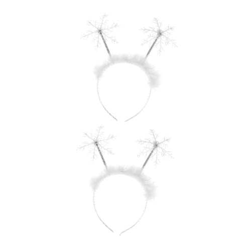 Vaguelly 2stücke Weihnachts-schneeflocken Haarband Für Festlicher Haarschmuck Für Partys Und Besondere Anlässe Kreative Weihnachtsdekoration Für Mädchen Und Damen von Vaguelly
