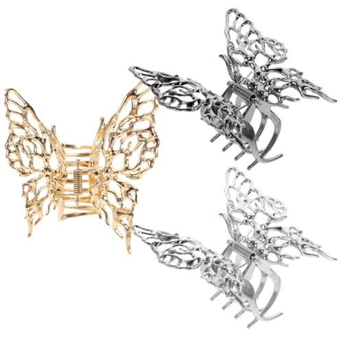 Vaguelly 3stücke Metall Schmetterling Haarspangen Mit Haarklammern Für Frauen Dekorative Haarspangen Für Verschiedene Frisuren Geeignet Für Dünnes Oder Dickes Haar von Vaguelly