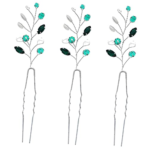 Vaguelly 3 Stck Teiliges Set U Förmige Haarnadeln mit Strass für Braut und Damen Eleganter Perlenschmuck Passend zu Hochzeitskleid und Alltagslook Langlebig und Vielseitig für Hochzeiten von Vaguelly