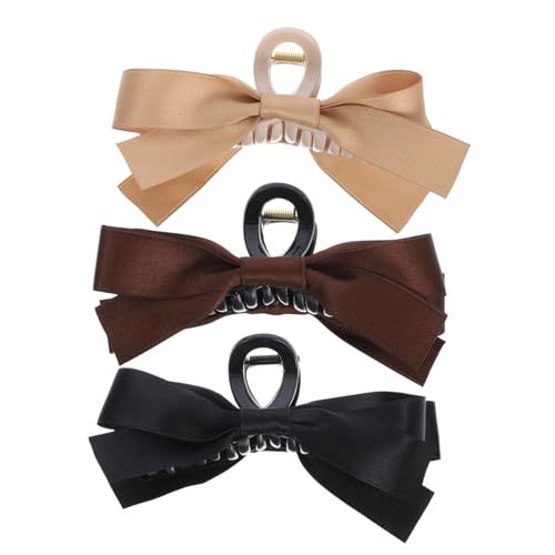 Vaguelly 3 Stck. Bogenclip haarnadeln haar spangen Dekorative Haarclips Haarspangen-Set haarhalter Haare verhauen Klammer Frauen Haarklauenclip dekorative Krallenclips Kieferclip Polyester von Vaguelly