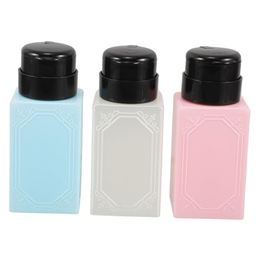 Vaguelly 3stücke Pumpspenderflasche Zum Herunterdrücken Für Nagellackentferner Augen-make-up-entferner Flüssigkeitsspenderflasche Mit Fassungsvermögen Für Kosmetik Und von Vaguelly