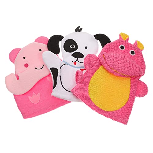 Vaguelly 3stücke Badehandschuhe Für Junge Mädchen Cartoon Tierform Dusche Pinsel Handschuhe Schwamm Mitts Für Junge Mädchen Und von Vaguelly