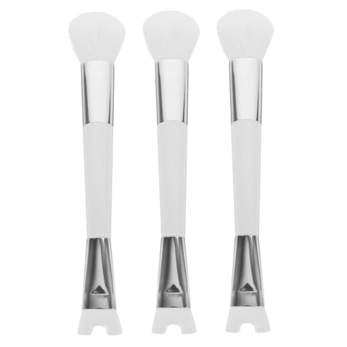 Vaguelly 3 Stück Doppelseitiges Teiliges Make Up Pinsel Set mit Weichen Borsten Multifunktional für Highlighter und U Förmige Nasenkontur Kompakt und Tragbar für Präzises Make Up bei Damen von Vaguelly