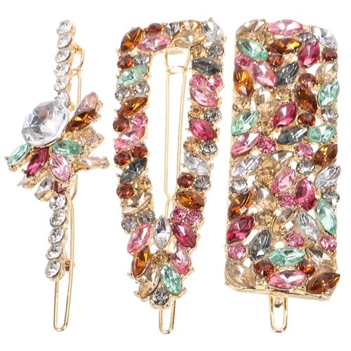 Vaguelly 3 Stück Farbclip Haarspange Haarnadeln Mädchen Funkeln Brötchen Clips Haarspangen Für Damen Haarschmuck Modische Haarspangen Haarklammern Colorful von Vaguelly