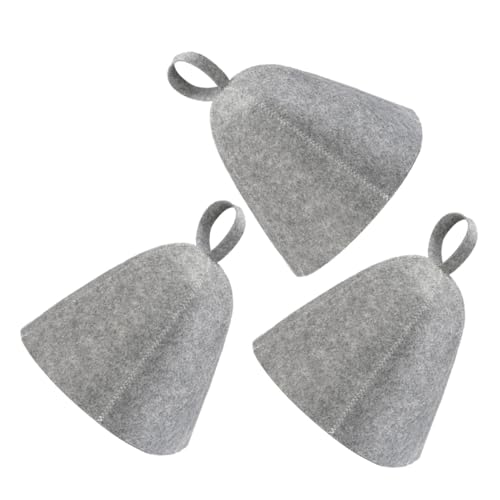 Vaguelly 3 Stück Filz Sauna Hut für Männer und Wiederverwendbar und Saugfähig Tragbare Badekappe für Sauna und Wellness und Entspannung von Vaguelly