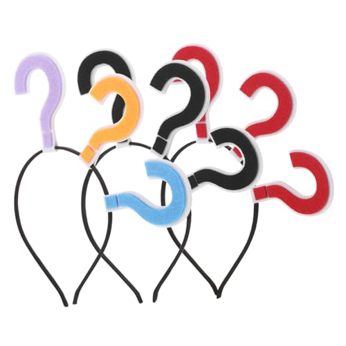 Vaguelly 3 Stück Lustiges Teiliges Fragezeichen Stirnband aus Robustem Material Bunte Cartoon Haarreifen für Party Festival und Karneval Auffälliges Accessoire für Frauen und Mädchen von Vaguelly