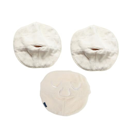 Vaguelly 3 Stück Teiliges Feuchtigkeitsspendendes Gesichts handtuch aus Hochwertigem Korallenfleece Vielseitig als Kühlende und Wärmende Kompresse für Empfindliche Haut zur Gesichtspflege von Vaguelly