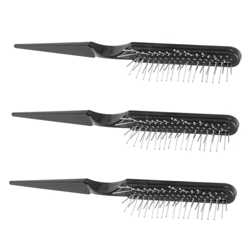 Vaguelly 3 Stück Teiliges Haarkamm mit Spitzem Stiel für Friseure Entwirrender Massagekamm für Nass und Trockenhaar zum Abteilen Färben Toupieren und Styling bei Damen und Herren von Vaguelly