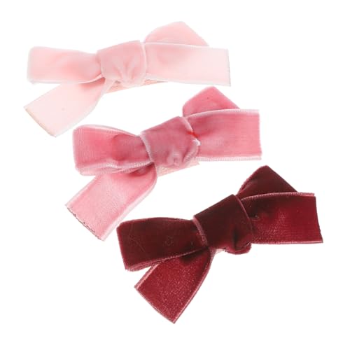 Vaguelly 3 Stück Teiliges Haarschleifen Haarspangen aus Samtigem Material Stabile Alligator Clip Form Niedliche Farbverlauf Bögen für Mädchen Rutschfester Haarschmuck für Alltag und von Vaguelly