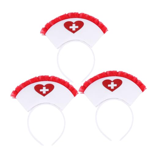 Vaguelly 3 Stück Teiliges Halloween Haarband mit Roter Spitzenverzierung Modisches Stirnband Damen für Party und Cosplay Komfortables und Zartes Haaraccessoire für Festliche Anlässe von Vaguelly