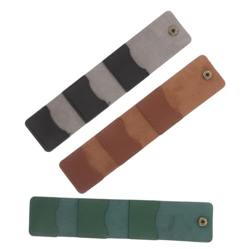 Vaguelly 3 Stück Teiliges Pu-Leder Pick Holder mit Fächern Faltbarer Plectrum Organizer Bag Kompakte Gitarrenplektren Aufbewahrungstasche für Akustische und Elektrische Gitarren Passend von Vaguelly